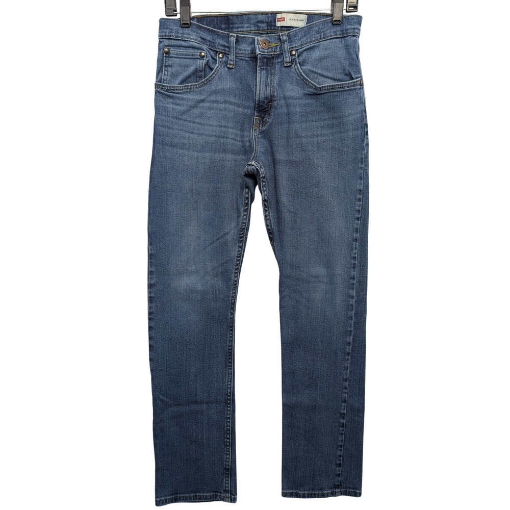 Wrangler Slim Straight Jeans Mens 29x30 Blue Medium Wash Stretch Denim 10925SWJS